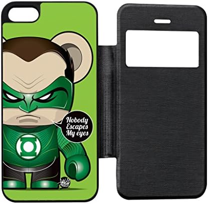 Green Lantern Black Flip Case for iPhone 5/5s by Gangtoyz + FREE Crystal Clear Screen Protector