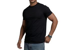 Le T-Shirt Iconique Homme Col Rond Coupe Ajustée - T-Shirt Homme Coton Doux Respirant sans Étiquette - Tee Shirt Homme S À 4XL
