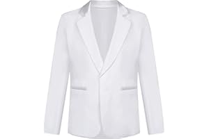 MSemis Blazer para Niño Chaqueta de Traje Blazer con Solapa Ropa Formal de Acogida Chaqueta de Fiesta