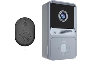 BEKASA Wireless Video Doorbell Camera, Wifi Video Ring Bell Smart Doorbell with Chime, Night Vision Home Security Camera Door Bell Kits with HD Video, Free Cloud Storage, 2.4G WiFi