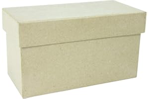 Décopatch BT015O - Un support en papier brun mâché 10x18x9 cm, boite rectangulaire