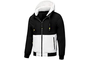 TONY BACKER Giubbotto Jacket Giacca Uomo Invernale con Cappuccio, Giubbino Giacchetto Uomo Giubbini Giubbotti Invernali Caldo Antivento