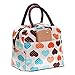 Produktbild DOLDOA Niedlich Süß Liebe Herz Leinwand Lunchtasche Lunch Taschen Lunch Tote Picknicktasche Handtasche Tragbare isolierte Picknick Lunch Bag Handtasche Bento Dose bag Beige