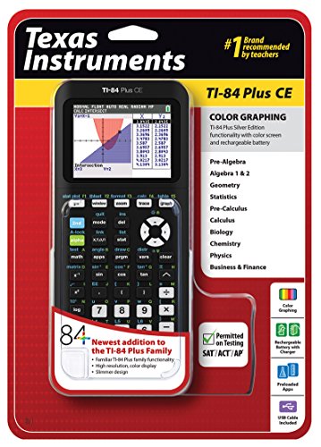 Texas Instruments Ti-84 Plus CE Calcolatrice scientifica, nero