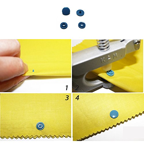500 Set T5 Druckknöpfe (25 Farben) Nähfrei Druckknopf Buttons Snaps für kleine Täschchen, Kissenbezüge, Kleidung, Regenschirm, Mantel usw. (ohne Snapzange) - 4