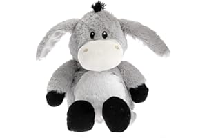 Pelucho - Bouillotte Peluche Ane - Bien-Être, Chaleur et Douceur - Micro-Ondable - Grains de Blé et Fleurs de Lavande - Fabriquée en France