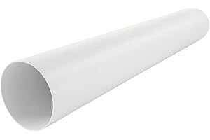 La Ventilazione CTR1150B Tubo per Aerazione Canalizzata Tondo in PVC, diametro interno 150 mm. Colore bianco