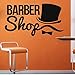 Produktbild DongOJO Herren Friseur Wandtattoo Friseursalon Fenster Vinyl Aufkleber Beauty Barber Herren Schnurrbart Hut Art Deco Wasserdicht 70x57cm