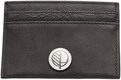 Ultra Slim Real Leather Card Holder for Men and Women in Opulent, Extravagant, Genuine British Leather The Poised by Drew Lennox in Charcoal, Charcoal Black, Ultra Slim Card Holder