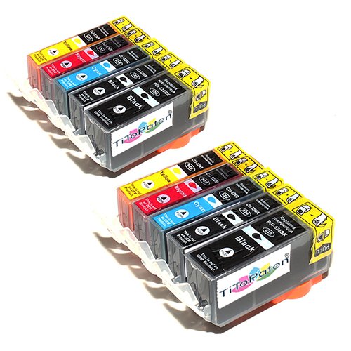 *TITOPATEN* - 10x Canon Pixma MG 5350 kompatible XL Druckerpatronen - Schwarz,Cyan,Magenta,Gelb,Photo Schwarz - Patrone MIT CHIP !!!Hohe Laufleistung!!!