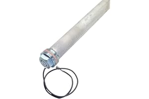 ANMETEC Magnesium Opferanode 26 x 500 mm 1" DN25 mit PTFE-Dichtung für einen isolierten Einbau, Ersatzanode für Warmwasserspeicher & Boiler, Magnesiumanode, Schutzanode, Anodenstab