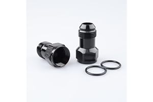 AC Performance an Extension -10 an, Female to Male AN10 Adapter Aluminum Black, Pack of 2