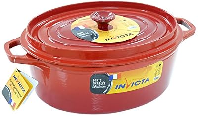 Invicta 30331 Rubis Cocotte en Fonte Émaillée Rouge 31 cm