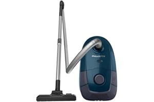 Rowenta Power XXL Aspirapolvere con sacchetto, RO3126EA, set da parquet, 900 W, contenitore per polvere da 4,5 l, raggio d'azione, 8,8 m, blu scuro/grigio