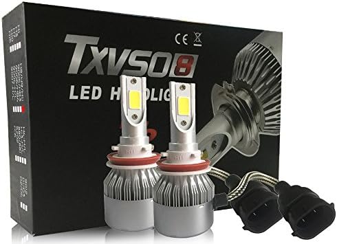 HUANHUA Super Bright Car LED Headlight Bulbs 110W 9200LM Car Exterior White COB Light Bulbs Conversion Kit Replace for Halogen or HID Bulbs (T2 H11)