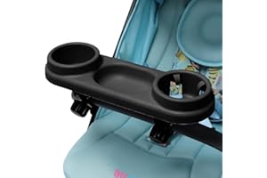 TYTOGE Snack Tray for Prams Universal Pram Tray with Adjustable Clip Divider Storage Tray for Most Types of Pushchairs with Armrests