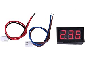 HILITAND Medidor digital de corriente continua, panel mini LED de alta precisión de 2 cables 0 - 10 A (con protección contra sobrecorriente), 1.00V