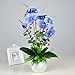 Produktbild LIXIAOXIN Schmetterlings-Orchidee Simulation Wohnzimmer Dekoration Innen Eingemauert Dekoration Blau 50Cm