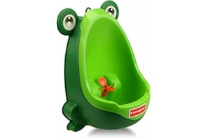 JUST4BABY Kids Children Boys Potty Pee Training Urinal Unit Aiming Windmill Multi Designs (Green Frog Urinal)