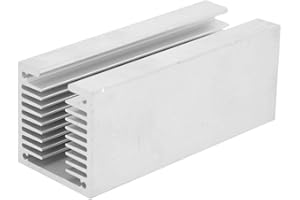 CUQUE Heatsink, Silver Aluminium Cooler TO-3P U-Type 100 x 40 x 40 mm Cooling Fib Cooling Fin Heat Sink for Raspberry Pi 1/2/3 Generation Set Top Box Power Supply PCB Power Board
