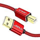 【Nylon-verwicklungsfreies Design】: Das verwirrungsfreie Nylon-Geflecht-Design. Dieses USB 2,0-Druckerkabel ist in seiner Preisklasse weitaus zuverlässiger als andere. Erstklassiges Nylon-Kabel sorgt für zusätzliche Haltbarkeit und Verwicklungsfreiheit.