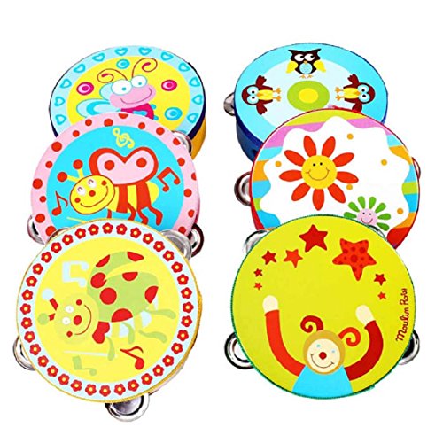 Amison 1PC Kid Children Gift Jingle Percussion Hand Bell Tambourine Musical Instrument Toy