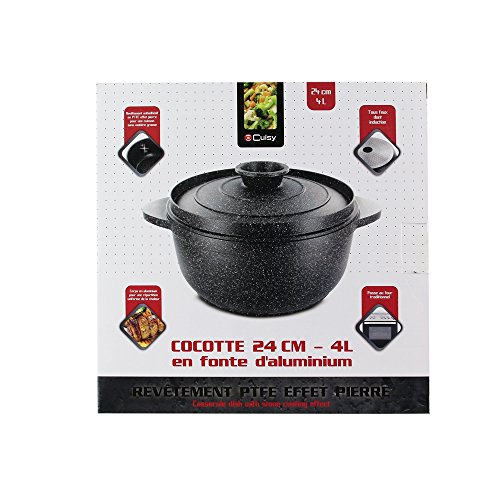 CUISY KC2290 Cocotte fonte Alu Gris 24 cm