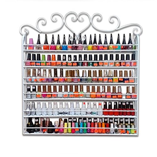 Dazone 6-tier Metall Nagellack Organizer Regal Lippenstiftständer Make Up Aufbewahrung Ordnungsständer (Weiß) - 5