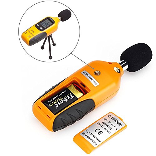 Cadrim Digital Schallpegelmessgerät, Tragbar Digital Sound Level Meter, Mess 30dBA~130dBA mit eine 9V batterie - 5