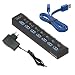 Produktbild Tumao 7 Ports USB 3.0 Hub Super Speed, USB 3.0 Datenhub mit Netzteil für Apple MacBook, iMac, MacPro, Windows Laptops, Ultrabooks und weiteren USB 3.0 kompatiblen Geräten