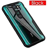 REALCASE Redmi Note 8 Pro Case Cover Bumper Clear Gel TPU Bumper Back Phone Case for Xiaomi Redmi Note 8 Pro [Shock Proof] [Anti-Slip] [Scratch Resistant] (B Black)