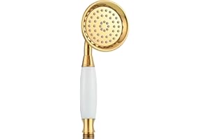 CIENCIA Soffione Doccia Oro Universale Telefoni Doccia in Ottone Soffione per Doccia Alta Pressione, BS126