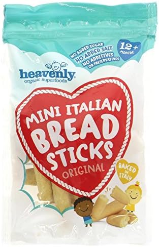 Heavenly Tasty Organics Original Mini Italian Breadsticks 70 g (Pack of 6)