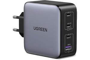 UGREEN 100W Caricatore GaN Type C Multiplo Porte, Caricabatterie USB da Muro Compatibile con MacBook Pro/Air, iPad, iPhone 17 Pro Max Air/Serie 16-12, Galaxy S25 Ultra/ S24