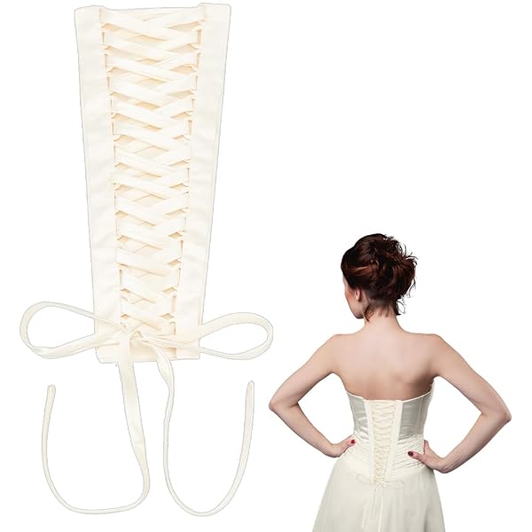 Kit Corset Satin Rose GORGECRAFT 4 Pièces - Remplacement Fermeture Éclair Robe Mariée, Lacets Et Sangles Réglables
