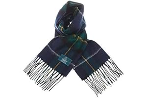 Clans of Scotland - Pure Lamb’s wool Scottish Clan Tartan Scarf- 100% Wool - Pure Wool Tartan Plane Scarf - Perfect for Men and Women - 12x60 Inches