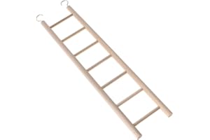 CULER Bird Wooden Ladder Rocking Perch Climbing Stairs Budgie Cage Toy Pet Supplies (32 * 7cm)