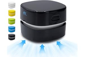 S.I.C SIC Mini Desktop-Staubsauger, kabelloser wiederaufladbarer Desktop-Staubsauger, Bleistiftkehrer, Gummispäne, Konfetti, Tastatur, Auto, Schreibtisch (Schwarz)