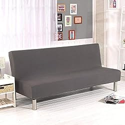 Funda de sofá sin brazos de Surenhap, para sofás de 3 plazas, funda elástica, plegable, ideal para sofá o sofacama
