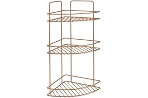 Metaltex REFLEX COPPER - Rinconera Baño 3 Niveles. Acabado POLYTHERM COPPER. Color Cobre. Dimensiones: 53 x 23 x 23 cm