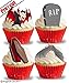 Produktbild Vorgestanzte Vampir- und Zubehörartikel essbares Reispapier, Cupcake-Topper, Halloween-Party-Dekorationen
