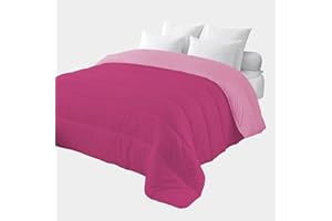 Corredocasa Piumone Letto Singolo Invernale, Made in Italy - Morbido Double Face, Trapunta Invernale da 350gr/mq Microfibra Manopesca Traspirante e Anallergica (Rosa Fuxia, Singolo)