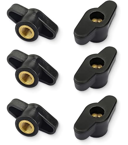 Manopole Di Bloccaggio A Stella Uxcell M12x50 Mm Nere – 2 Pezzi, Filettatura Femmina, Metallo E Plastica