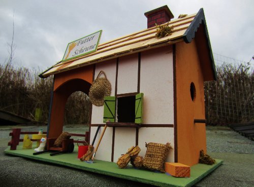 XXL Vogelfutterstelle Futterhäuschen, Vogelfutter Platz, Futterscheune und Nistkasten - 2