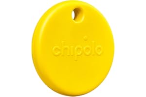 Chipolo POP Tracking Tag – Colorato, compatibile, forte Bluetooth Tracker con Chiama il tuo telefono & fuori portata, funziona con Apple Find My or Find Hub su Android (giallo)
