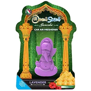 Omniscent Ganesha Car Air Freshener, Lavender, 12g