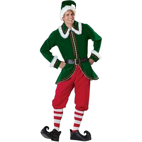 Costume D'elfe De Noël Pour Femme Adulte - Robe Verte, Style élégant - Pour Fêtes Et Soirées à Thème