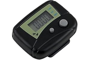 LAANCOO Précis Mini Podomètre Portable Step Tracker LCD Podomètre distance de marche compteur de calories avec clip Walking Steps Miles/Km Noir Outils de sport