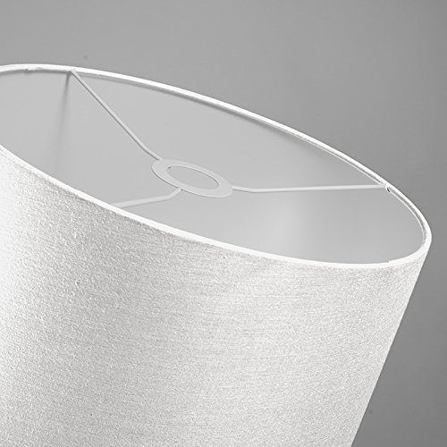 QAZQA Klassisch / Antik / Landhaus / Vintage / Rustikal / Modern / Polyester Lampenschirm 40cm rund SU E27 weiß , Rund konisch Schirm Pendelleuchte - 5