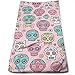 Produktbild Sugar Skulls On Pink Bath Towels for Bathroom-Hotel-Spa-Kitchen-Set - Circlet Egyptian Cotton - Highly Absorbent Hotel Quality Towels